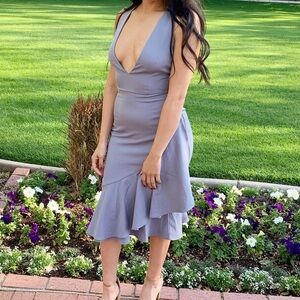 Missguided Crepe Ruffle Hem Bodycon Dress size 4